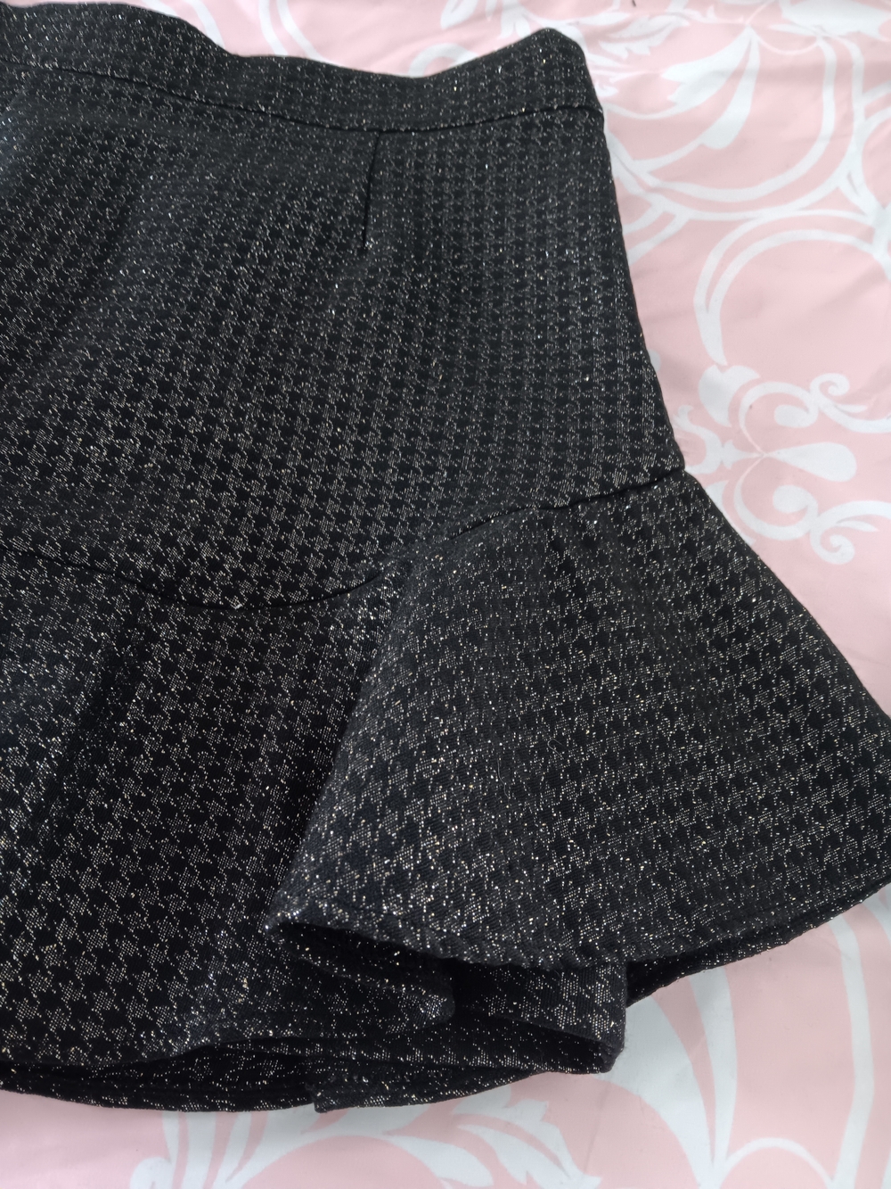 Motivi Black Houndstooth Flounce Mini Skirt - Picture 8 of 10